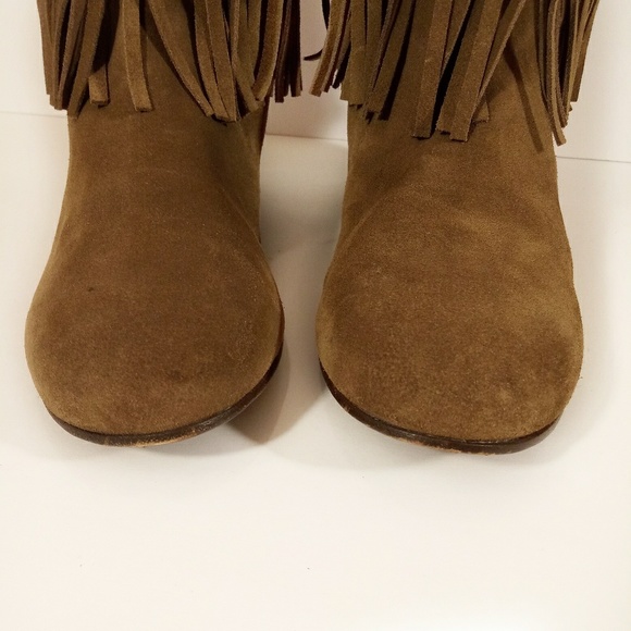 Michael Kors Collection Suede Fringe Boots Italy - Picture 3 of 8
